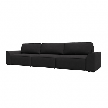 Диван прямой Лига-048 НПБ Лонг Коричневый, Замша