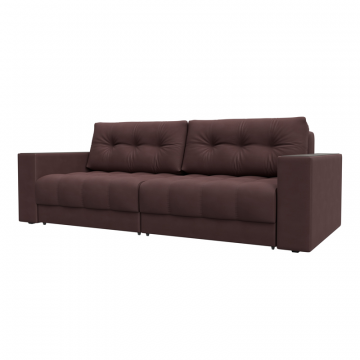 Диван прямой с декором Лига-049 НПБ, JOLY 09 бордовый, Замша