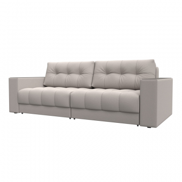 Диван прямой с декором Лига-049 НПБ, JOLY 05 бежевый, Замша