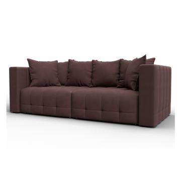 Диван прямой Лига-052 НПБ, JOLY 09 бордовый, Замша