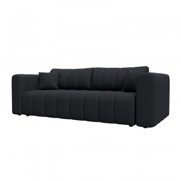 Диван прямой Лига-062 НПБ Темно-серый, Замша