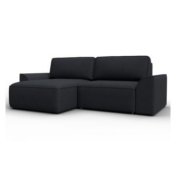 Диван угловой Лига-048 НПБ, JOLY 16 темно-серый, Замша