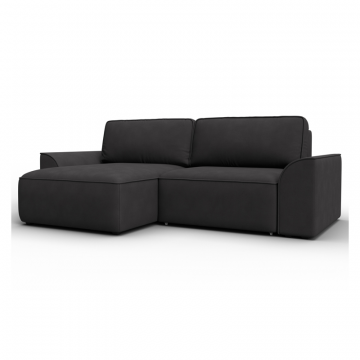 Диван угловой Лига-048 НПБ, JOLY 08 коричневый, Замша