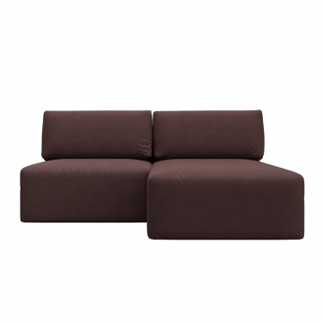 Диван угловой модульный Лига-060 НПБ угол универсальный Бордовый, Замша