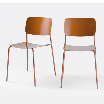 Комплект из 2 стальных стульев Urbani  единый размер каштановый