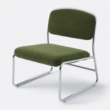 Кресло из хрома и ткани Celestina  единый размер зеленый