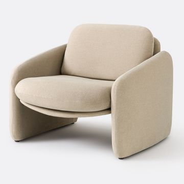 Мягкое кресло в обивке из матового велюра Bellagio  единый размер бежевый