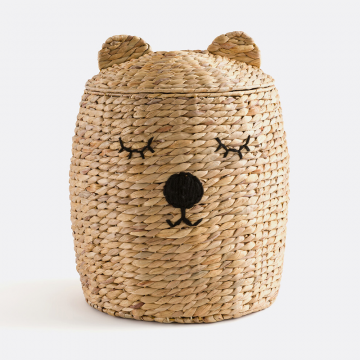 Корзина детская из водного гиацинта Ourson  единый размер бежевый