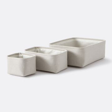 Набор из 3 корзин Lihoa  единый размер бежевый