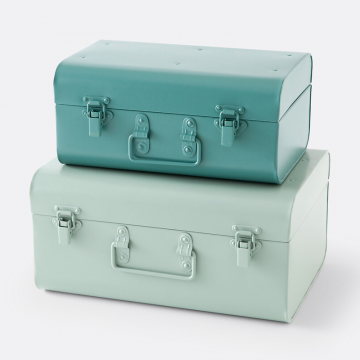 Комплект из 2 металлических сундуков Masa  единый размер зеленый