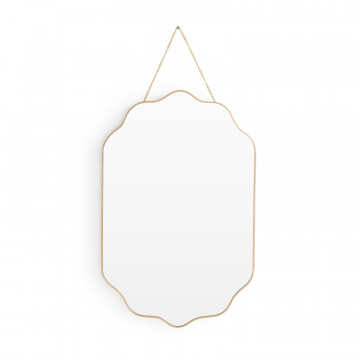 Зеркало с отделкой из латуни 35 x 55 см Uyova  единый размер желтый