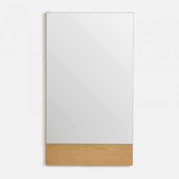 Шпонированное дубом зеркало для прихожей В140 см Alvan  единый размер каштановый