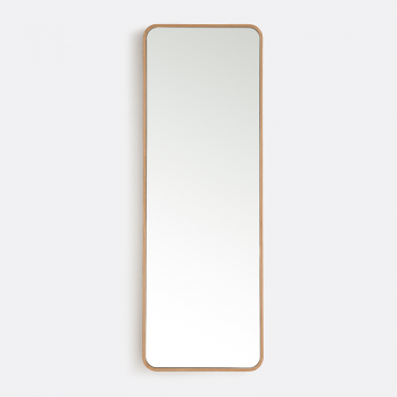 Прямоугольное зеркало 42x120 см из шпонированного дуба Iodus  единый размер бежевый