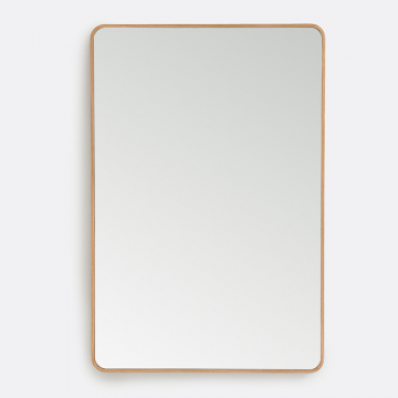 Прямоугольное зеркало 80x120 см из шпонированного дуба Iodus  единый размер бежевый