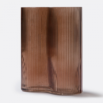 Ваза из дымчатого стекла Anija  единый размер каштановый