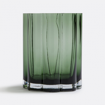 Ваза из янтарного стекла Helia  единый размер зеленый