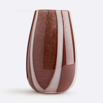 Стеклянная ваза с полосками Malco  единый размер красный