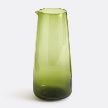 Графин из цветного стекла витой формы Jill  единый размер зеленый