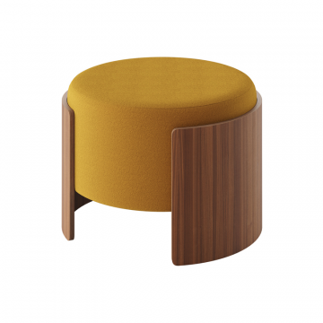 Пуф Lagom D 62 см (горчичный, орех)
