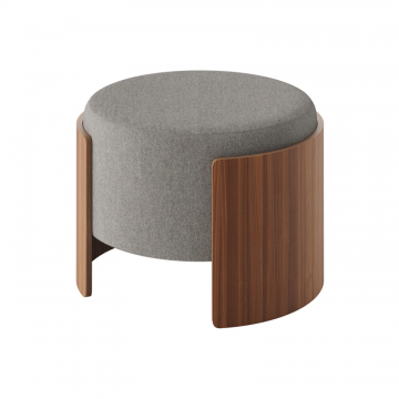 Пуф Lagom D 62 см (капучино твид, орех)