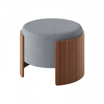Пуф Lagom D 62 см (серый твид, орех)