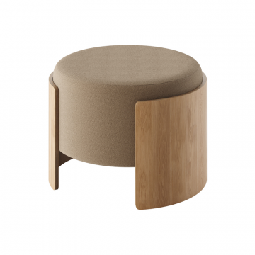 Пуф Lagom D 62 см (бежевый, натуральный дуб)