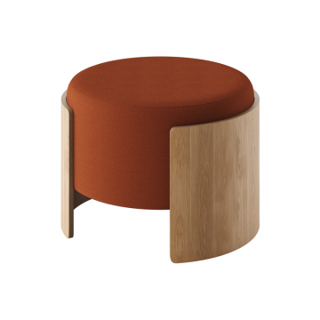 Пуф Lagom D 62 см (терракотовый, натуральный дуб)