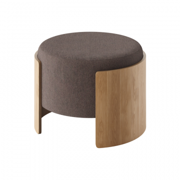 Пуф Lagom D 62 см (шоколад твид, натуральный дуб)