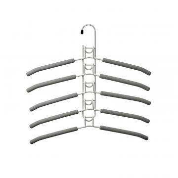 Вешалка-трансформер для одежды Гинго 5 в 1 серая