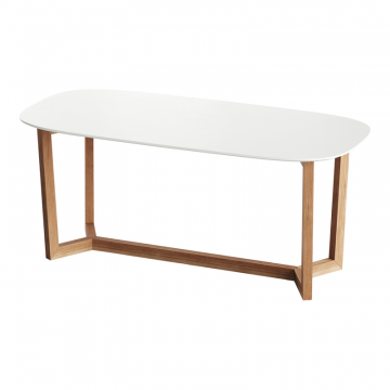 Стол обеденный Cross 2 200*95 см (белый, бук)