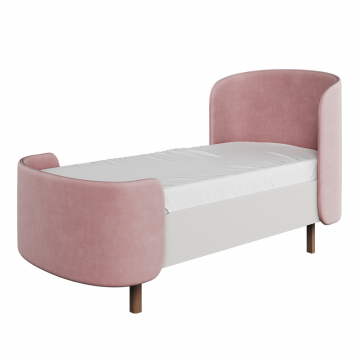 Кровать подростковая KIDI Soft размер L антивандальная ткань (розовый)