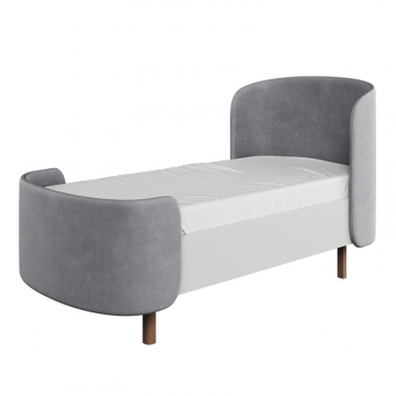 Кровать подростковая KIDI Soft размер L антивандальная ткань (серый)