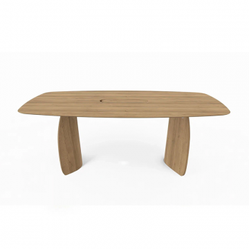 Офисный стол Dolmen Oval +TOP Accesse массив дуба  1000х2000 мм