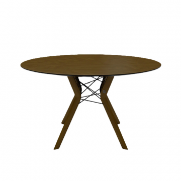 Стол Eclipse массив и шпон ореха Mosaic D1350 мм