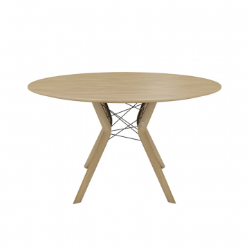 Стол Eclipse массив и шпон дуба Mosaic D1350 мм