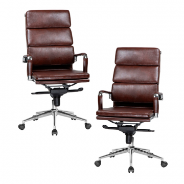 Набор 2 шт Офисное кресло для руководителей DOBRIN ARNOLD, коричневый