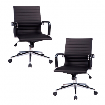 Набор 2 шт Офисное кресло для руководителей DOBRIN CLAYTON, чёрный