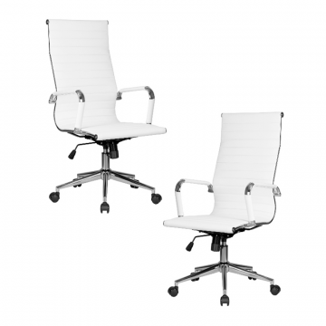 Набор 2 шт Офисное кресло для руководителей DOBRIN CLARK SIMPLE, белый
