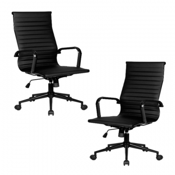 Набор 2 шт Офисное кресло для руководителей DOBRIN CLARK SIMPLE, чёрный
