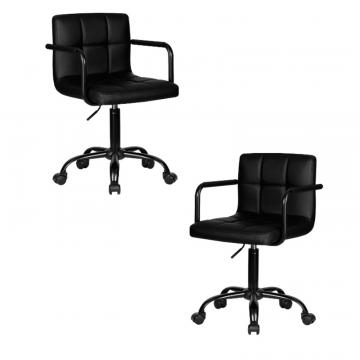 Набор 2 шт Офисное кресло для персонала DOBRIN TERRY BLACK, чёрный