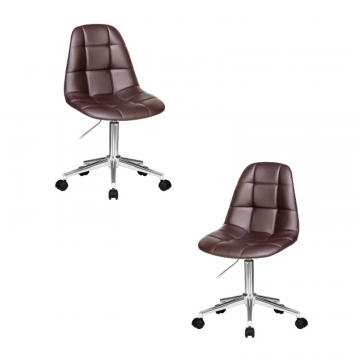 Набор 2 шт Офисное кресло для персонала DOBRIN MONTY, коричневый