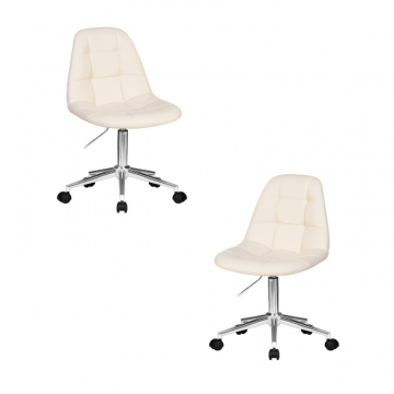 Набор 2 шт Офисное кресло для персонала DOBRIN MONTY, кремовый