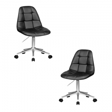 Набор 2 шт Офисное кресло для персонала DOBRIN MONTY, чёрный