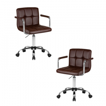 Набор 2 шт Офисное кресло для персонала DOBRIN TERRY, коричневый