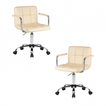 Набор 2 шт Офисное кресло для персонала DOBRIN TERRY, кремовый