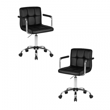 Набор 2 шт Офисное кресло для персонала DOBRIN TERRY, чёрный