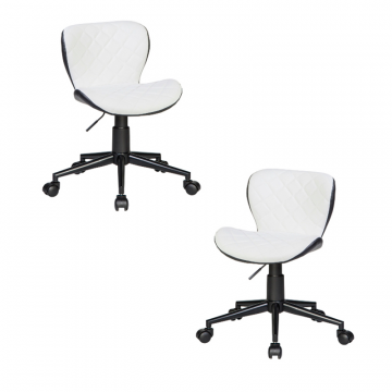 Набор 2 шт Офисное кресло для персонала DOBRIN RORY, бело-чёрный