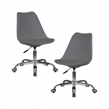 Набор 2 шт Офисное кресло для персонала DOBRIN MICKEY, темно-серый