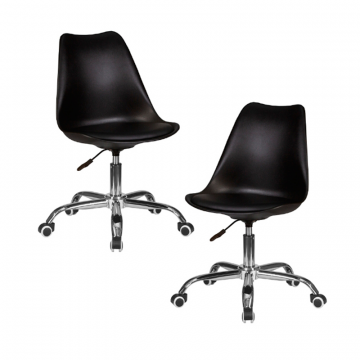 Набор 2 шт Офисное кресло для персонала DOBRIN MICKEY, чёрный