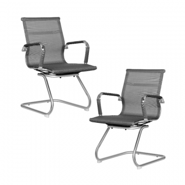 Набор 2 шт Офисное кресло для посетителей DOBRIN CODY MESH, серый